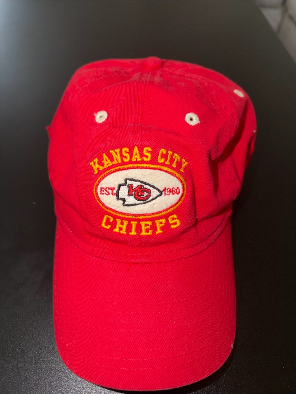 NFL Kansas City Chiefs Red Adjustable Hat with Embroidered Logo